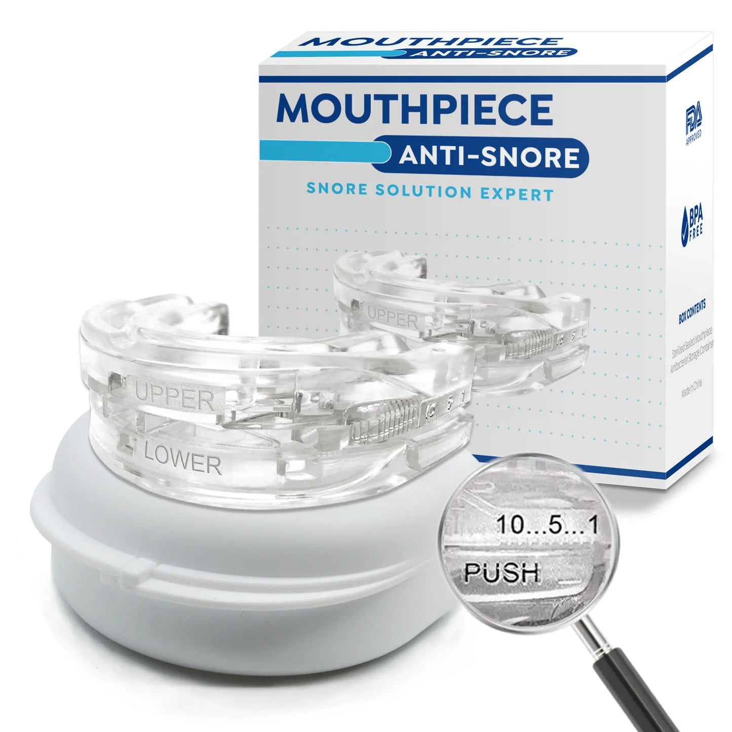 Adjustable Anti Snoring Mouth Piece - Clear