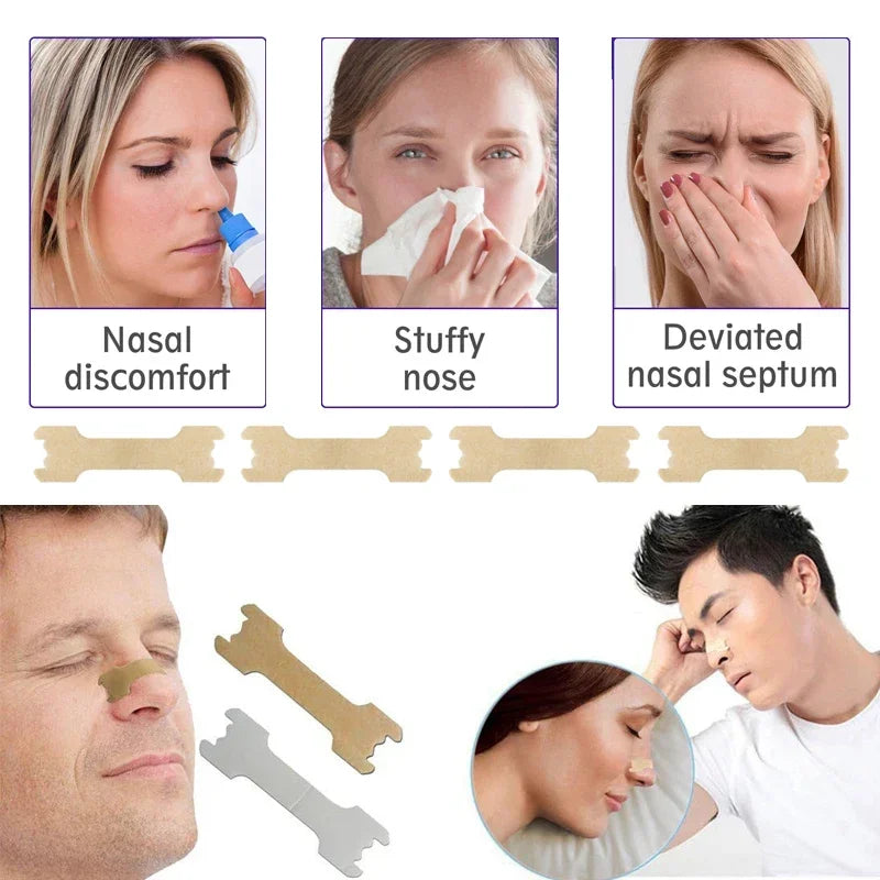 100/200/300pcs Breath Nasal Strips Right Way Stop Snoring Anti Snore Nose Strip Easier Better Breathing Good Sleeping Patches
